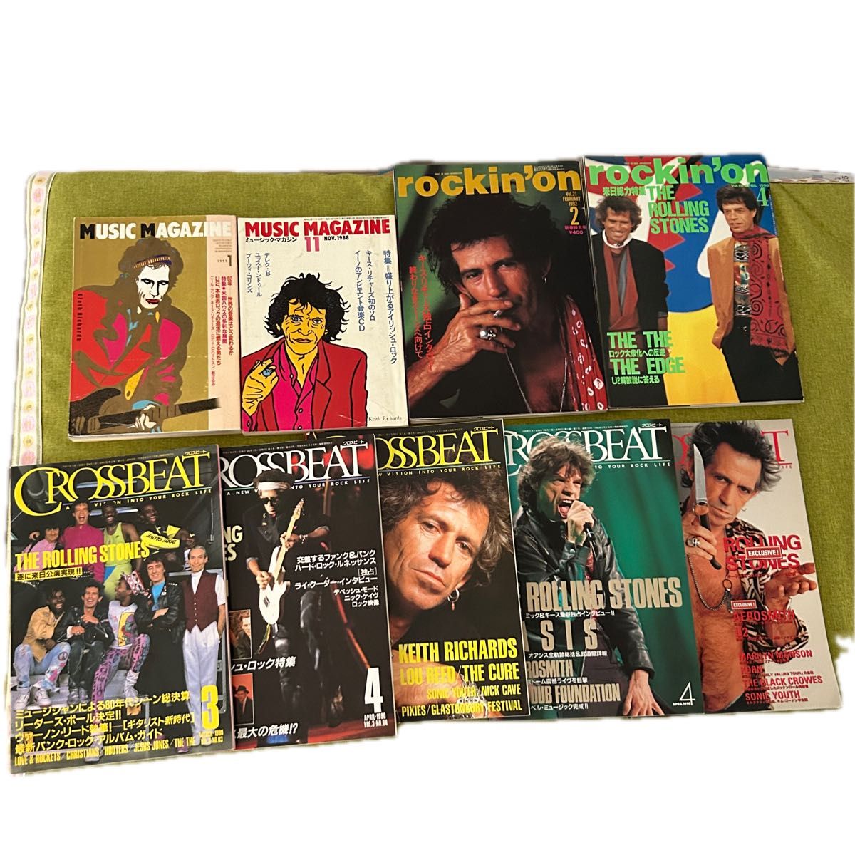 The Rolling Stones表紙　音楽雑誌　Music Magazine rockin' on CROSSBEAT