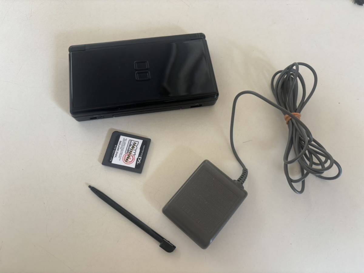 DS LITE USG-001 本体 充電器、ソフトセット ブラック任天堂 Nintendo ニンテンドー　通電確認済み_画像1