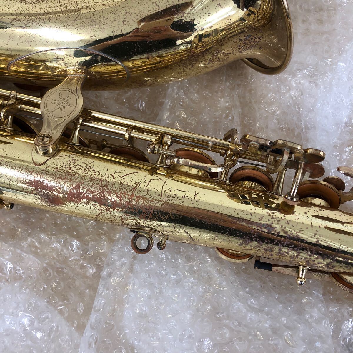  б/у товар * текущее состояние YAMAHA тенор саксофон YTS-61 жесткий чехол есть мундштук ×1 ремешок духовые инструменты * музыкальные инструменты 