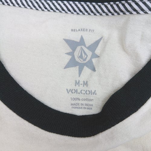 ◇ VOLCOM ボルコム クルーネック イラストプリント クルーネック 半袖 Tシャツ サイズM オフホワイト メンズ E_画像3