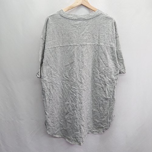 ◇ PENNEY'S クルーネック ロゴプリント オーバーサイズ 半袖 Tシャツ サイズXL グレー レディース E_画像2