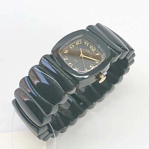 ◇ ◎ Time Will Tell タイムウィルテル 日本製 非防水 定価￥11,000 腕時計 サイズM ブラック レディース E_画像6
