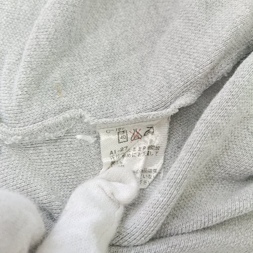 ◇ Polo by Ralph Lauren ハーフボタン 胸元ブランドロゴ刺? 半袖 ポロシャツ サイズL グレー メンズ E_画像5