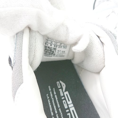 ◇ adidas アディダス GV9544 スタイリッシュ スリーストライプス スニーカー サイズ26.5 ホワイト グレー メンズ E_画像9