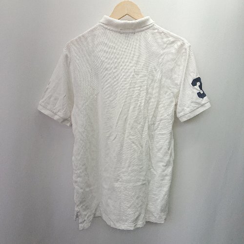 ◇ POLO RALPH LAUREN ポロ ラルフローレン コットン100％ 半袖 ポロシャツ サイズXL ホワイト系 メンズ E_画像2