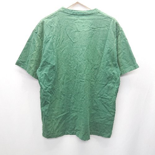 ◇ XLARGE エクストララージ クルーネック ロゴ刺繍 カジュアル 半袖　Tシャツ サイズL グリーン メンズ E_画像2