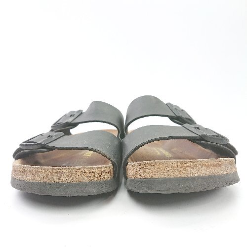 ◇ BIRKENSTOCK ビルケンシュトック ダブルベルト カジュアル サンダル サイズ24.5 ブラック レディース E_画像2