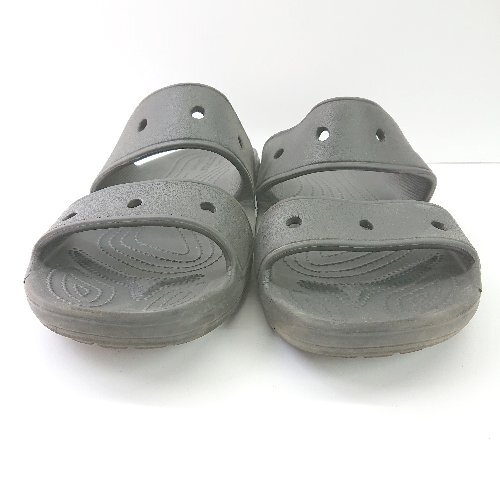 ◇ crocs クロックス シンプル カジュアル フラット 軽量 サンダル サイズM10 W12 ブラック メンズ E_画像2