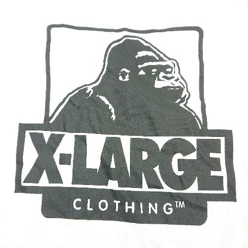 ◇ XLARGE エクストララージ イラスト プリント クルーネック 半袖 Tシャツ サイズL ホワイト レディース E_画像5