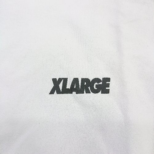 ◇ XLARGE エクストララージ イラスト プリント クルーネック 半袖 Tシャツ サイズL ホワイト レディース E_画像4
