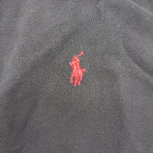 ◇ POLO RALPH LAUREN ポロ ラルフローレン カジュアル ワンポイント 長袖 ポロシャツ サイズM ブラック メンズ E_画像4