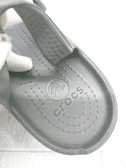 ◇ CROCS クロックス シンプル 軽量 サンダル サイズ7 ブラック レディース P_画像5