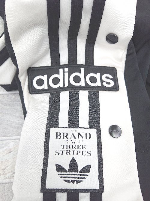 ◇ adidas アディダス バイカラー カジュアル ロゴ刺繍 ウエストゴム パンツ サイズS ブラック ホワイト メンズ P_画像7