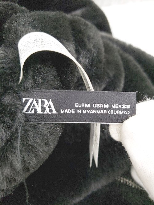 ◇ ZARA ザラ ジップアップ リバーシブル フード 長袖 ジャケット サイズEUR M USA M MEX 26 ブラック レディース P_画像3