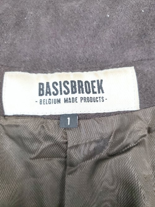 ◇ BASISBROEK バシスブルック ダブルジップ ウール混 カジュアル 長袖 ジャケット サイズ1 ダークブラウン系 レディース P_画像3