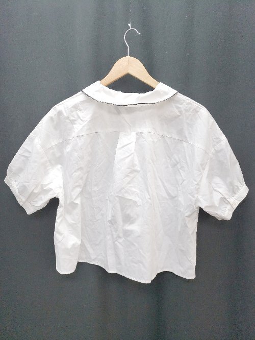 ◇ rivet & surge リベット アンド サージ 刺繍 かわいい 半袖 シャツ ブラウス サイズF オフホワイト系 レディース P_画像2