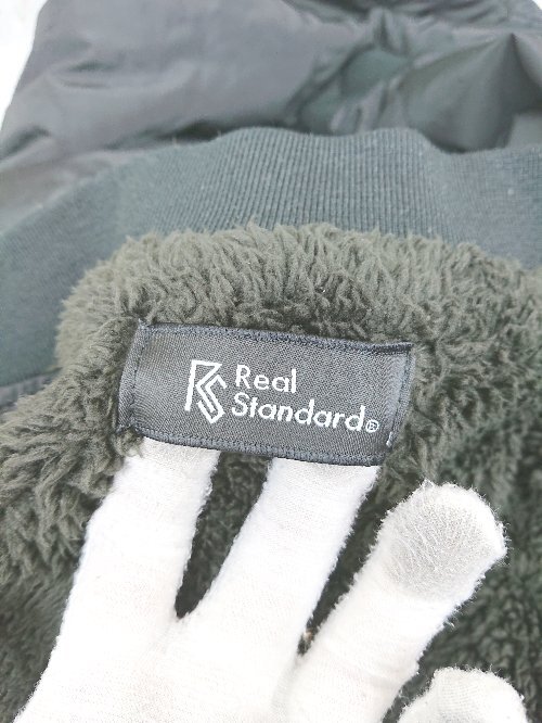 ◇ Real Standard リアルスタンダード 裏ボア キルティング 中綿 長袖 コート サイズL ブラック メンズ P_画像3