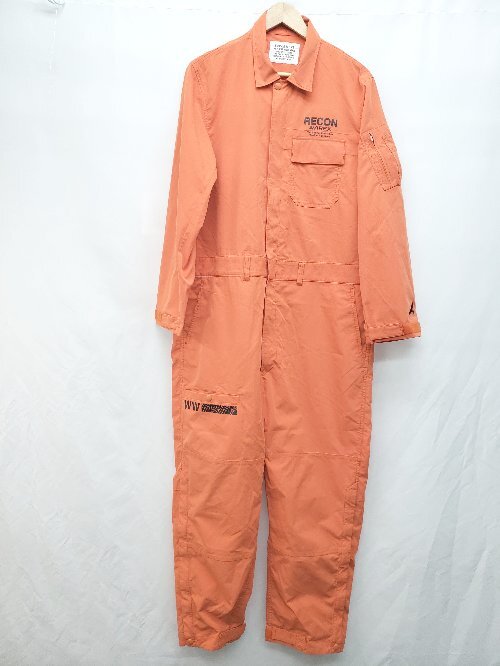◇ AVIREXFLYER'S 6116124 長袖 ＪＵＭＰ　ＳＵＩＴ ジャンプスーツ サイズL オレンジ レディース メンズ P_画像1