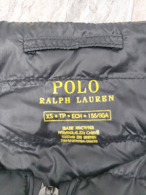 ◇ POLO RALPH LAUREN ポロ ラルフローレン ナイロン 長袖 ダウンジャケット サイズXS 155/80A ブラック レディース P_画像3