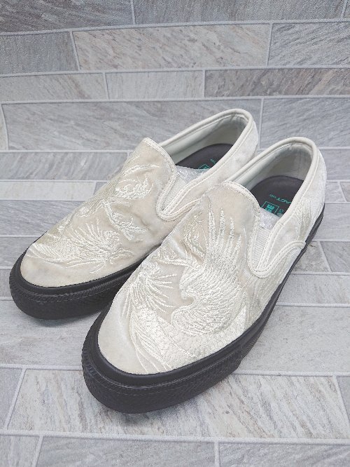 * converse Converse .? shinpei ueno slip-on shoes shoes size 6 1/2 black ivory men's P