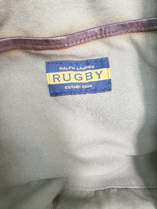 ◇ RUGBY Ralph Lauren ラグビー スカル 迷彩 カモフラ 刺繍 トートバッグ カーキ系 マルチ レディース メンズ P_画像4