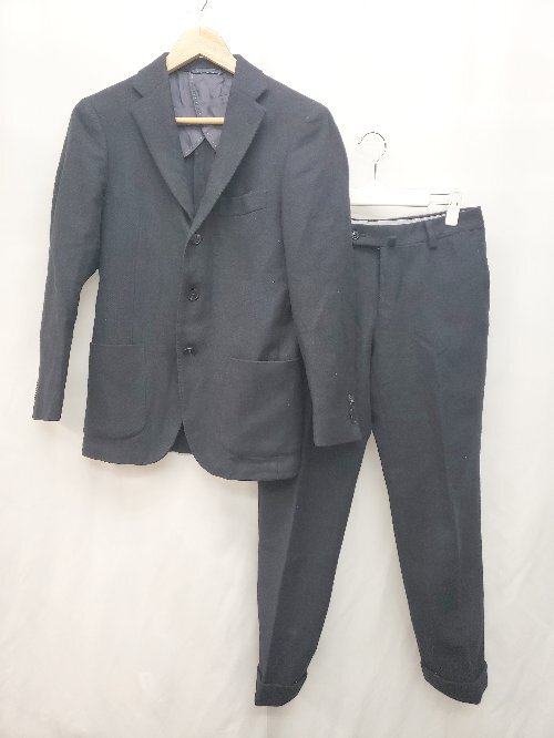 ◇ THE SUIT COMPANY × Begin MOON 背抜き シングル スーツ セットアップ 上下 サイズ160ｃｍ-8drop ネイビー系 メンズ P_画像1