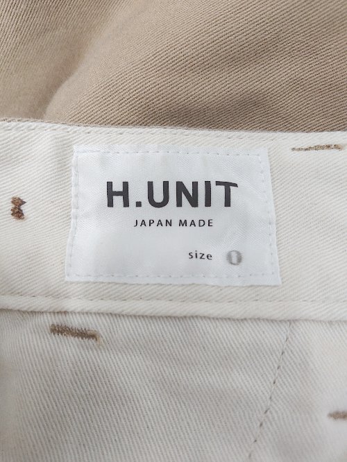 * H.UNIT H единица casual tei Lee используя брюки-чинос размер 0 бежевый мужской P