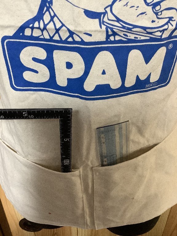 スパム エプロン　SPAM APRON（OLD　ホワイト）ハンバーガーアメリカ雑貨　アメ雑　アメリカン雑貨_画像5