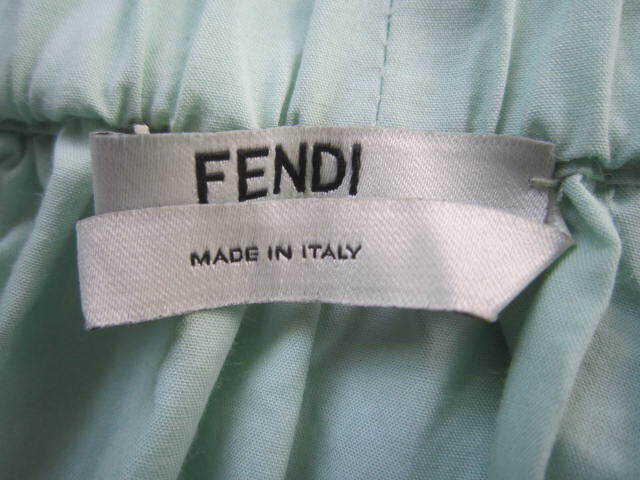 クローゼット整理！FENDI 100%cotton＆100%polyesterレース 異素材組み合わせ ギャザースカート 42（40前後）used_画像5