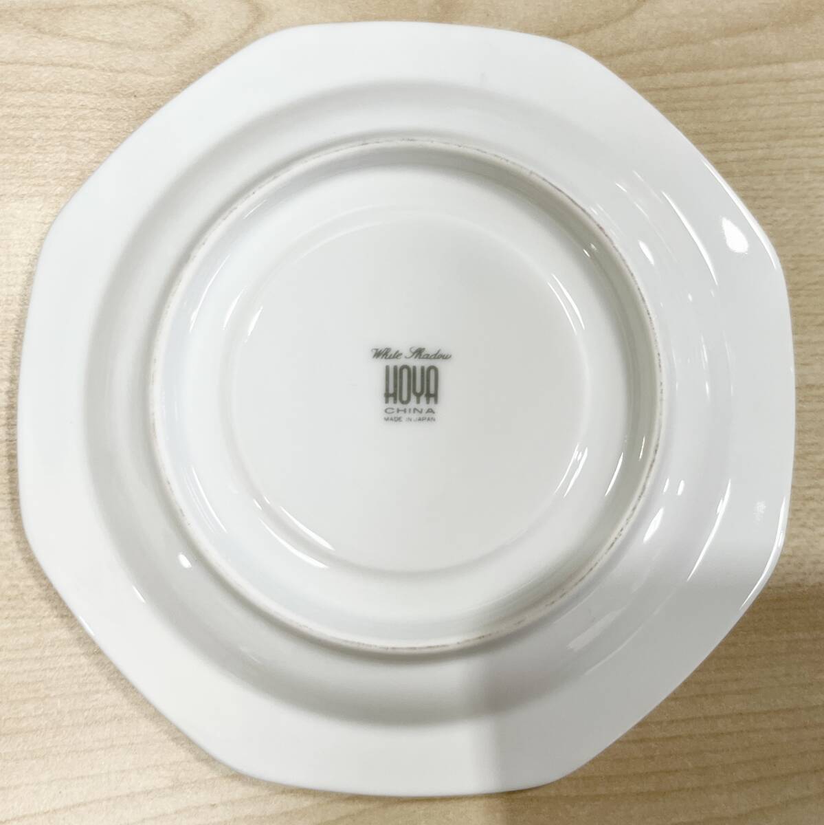 蘇さ(HY623)　洋食器　レア　HOYA　CHINA　white　shadow　カップ＆ソーサー　2組　中古品　60サイズ_画像8