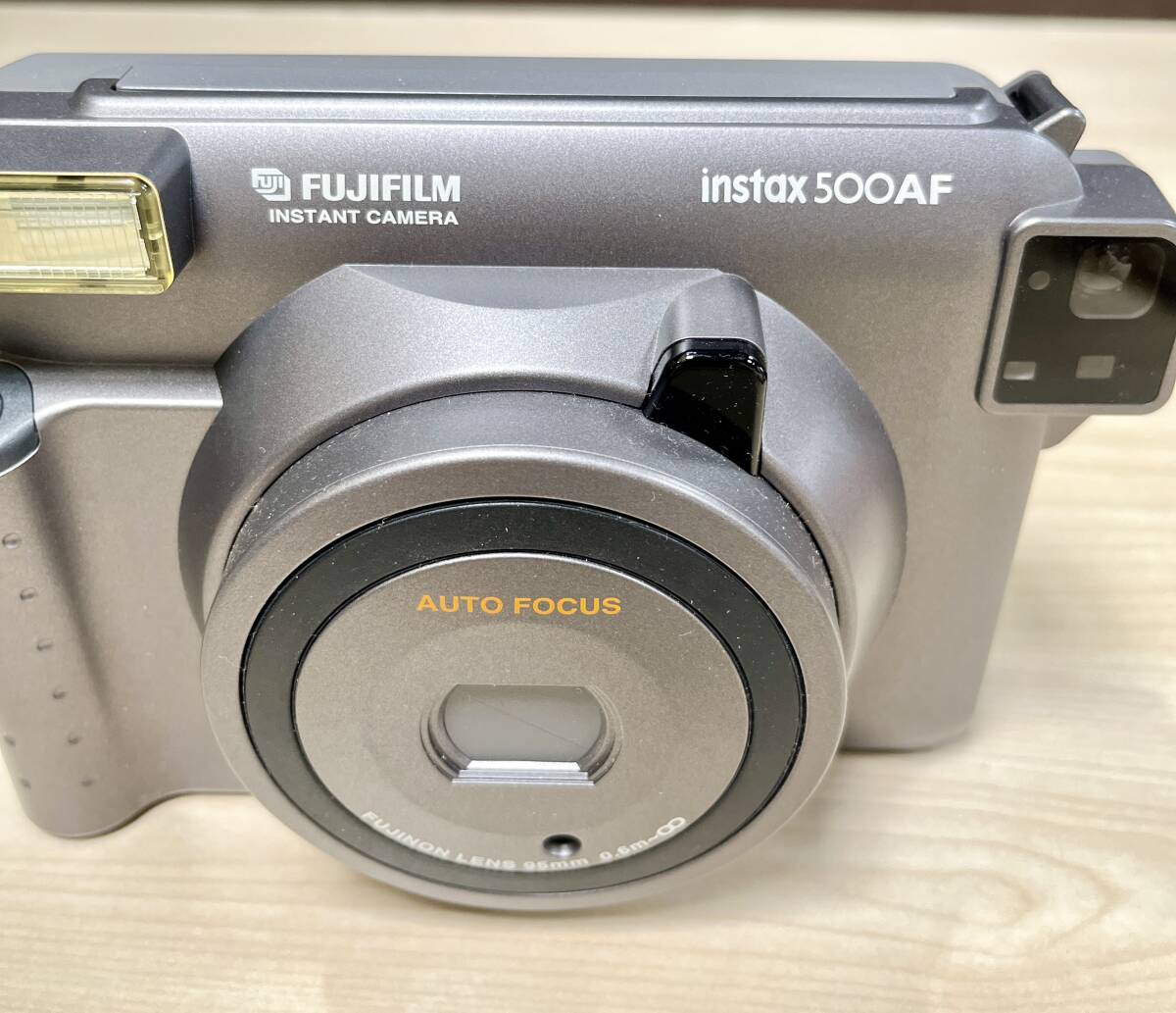 蘇さ(HaY215)　富士フイルム　インスタントカメラ　intax500AF 横長ワイド　通電確認済　中古品　60サイズ　_画像5