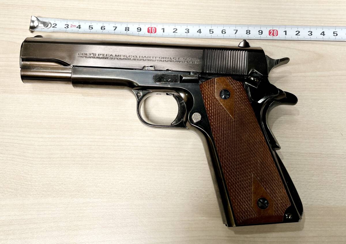 ..(PMY68) TANAKA COLT GOVERNMENT M1911-A1 свободный затвор модель работоспособность не проверялась с ящиком б/у товар 80 размер 