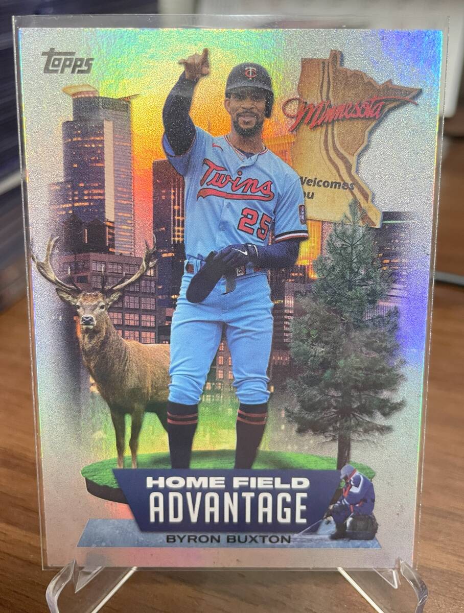 Byron Buxton Minnesota Twins 2022 Topps Home Field Advantage SP バイロン・バクストン ミネソタ・ツインズ SPカードの画像1