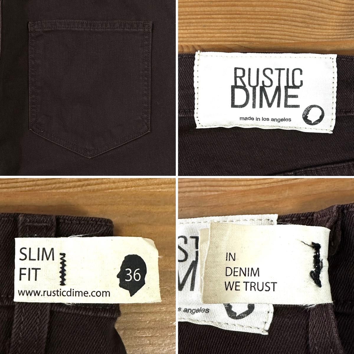  RUSTIC DIME ストレッチ ワークパンツ W36・95cm