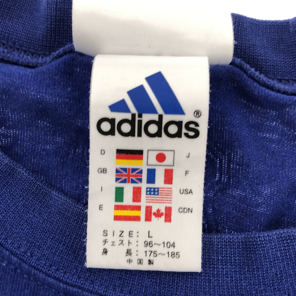 adidas アディダス トップス Tシャツ ロゴプリント スポーツ 半袖 大きいサイズ レディース ブルー L_画像5