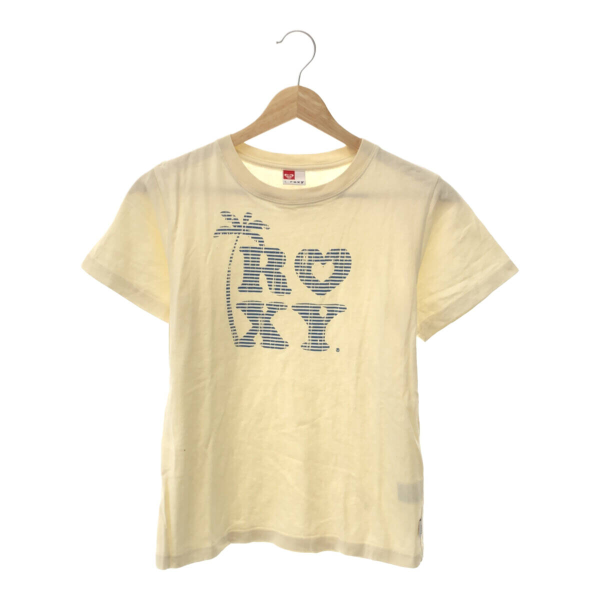 ROXY ロキシー トップス Tシャツ Uネック ロゴプリント 半袖 大きいサイズ レディース ホワイト L_画像2