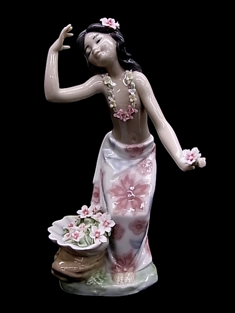 e11635 Lladro figyu Lynn керамика кукла цветок . девушка aro - H20cm