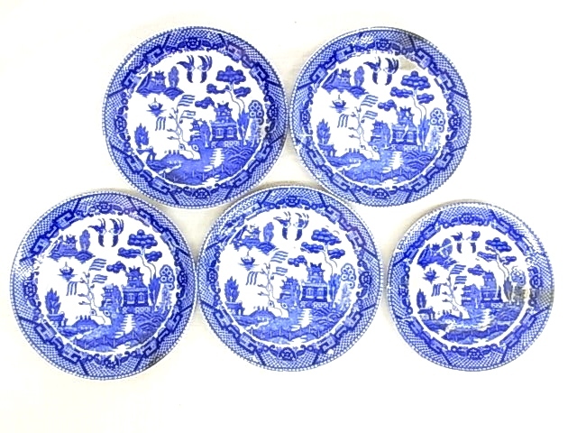 e997　ロシア食器　インペリアル・ポーセリン　imperial porcelain　小皿　ソーサー　５客　USED_画像1