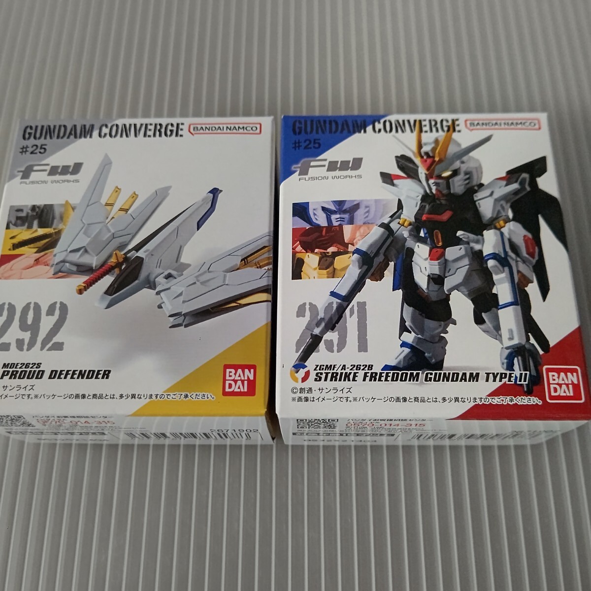 FW GUNDAM CONVERGE ガンダムコンバージ#25 291 ストライクフリーダムガンダム弐式 292 プラウドディフェンダー 2個セット 未開封 送料無料_画像1