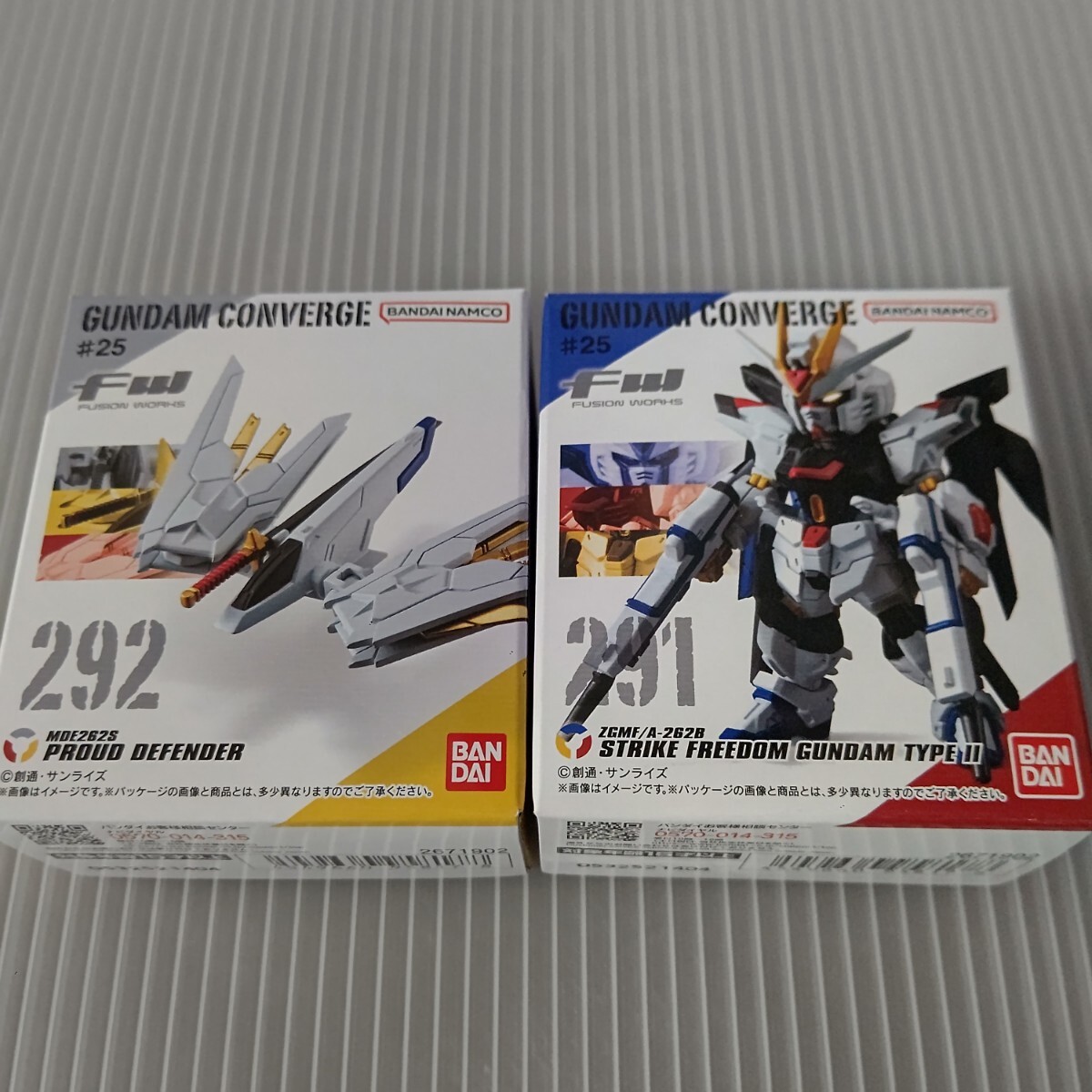 FW GUNDAM CONVERGE ガンダムコンバージ#25 291 ストライクフリーダムガンダム弐式 292 プラウドディフェンダー 未開封 2個セット 送料無料_画像1