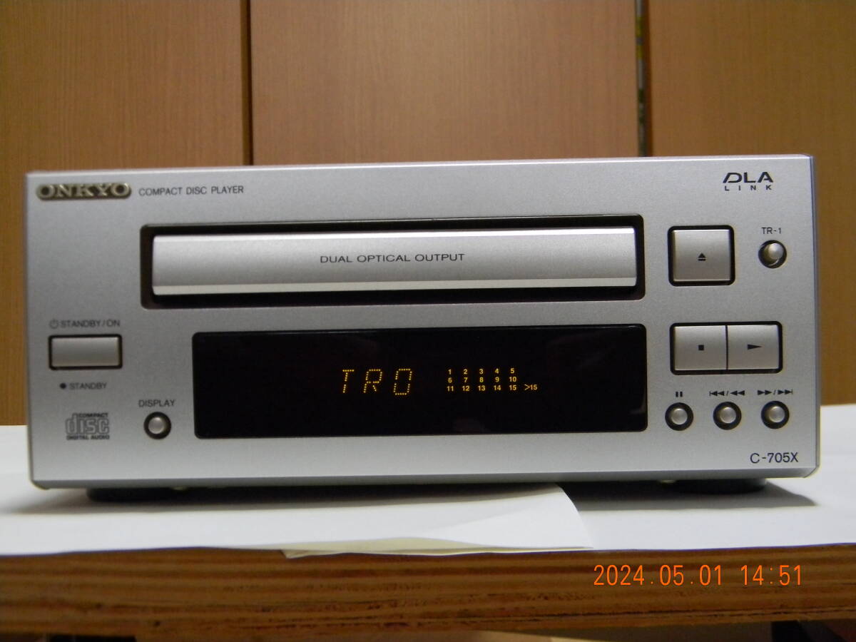 ＣＤデッキ　　ONKYO　Ｃー７０５Ⅹ　（中古、ジャンク品）_画像2