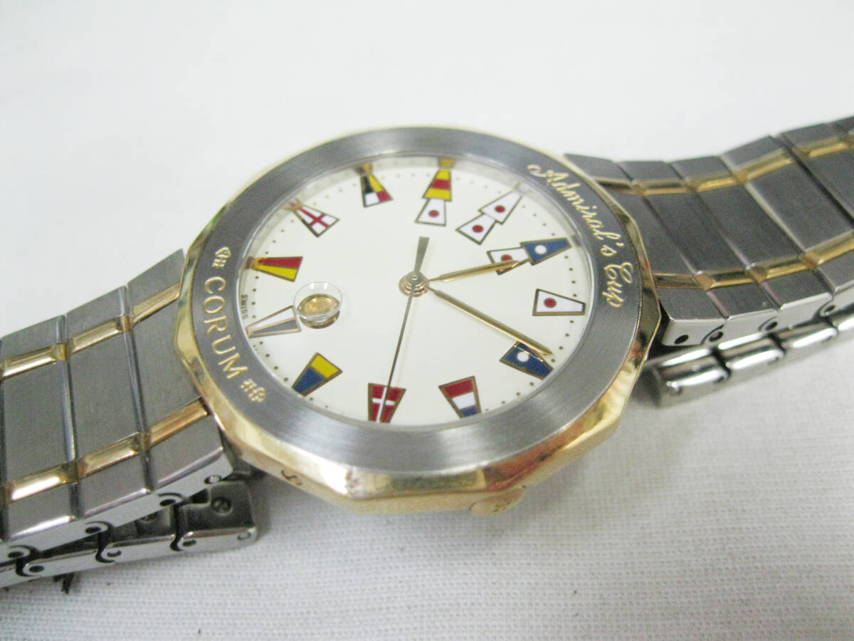 * genuine article * Corum CORUM 99.810.21 V52 Admiral z cup quartz * beautiful goods *