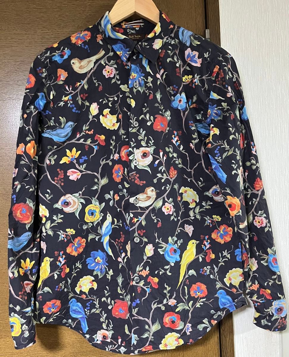 ポールスミス コレクション 長袖 シャツ 花柄 フローラル 鳥 日本製