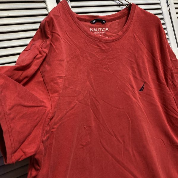 AGDS 1スタ 赤 ロゴ Tシャツ ノーティカ NAUTICA ワンポイント 90s 00s ビンテージ アメリカ 古着 ベール 卸 仕入れの画像3