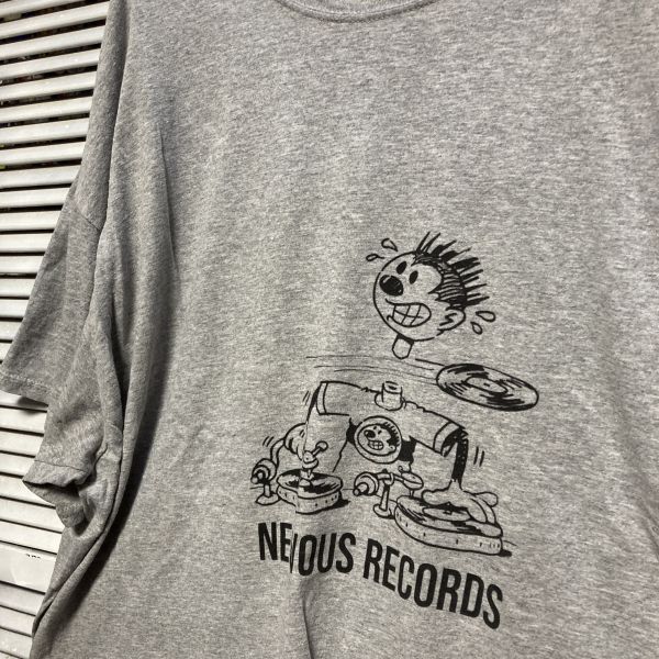 AGDD 1スタ グレー バンド Tシャツ ナーバスレコード NERVOUS RECORDS DJ 90s 00s ビンテージ アメリカ 古着の画像1