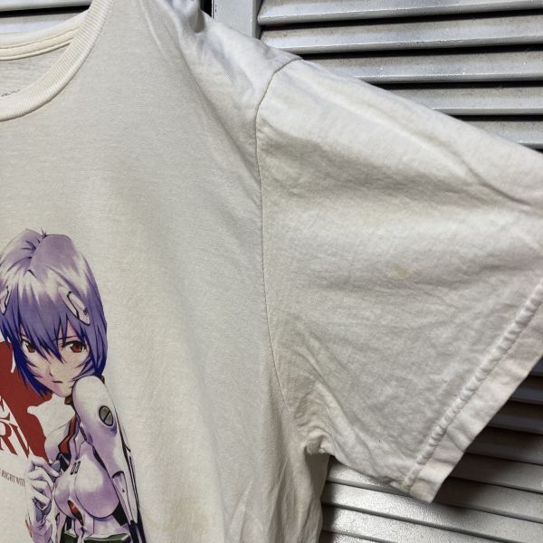 AGHU 1スタ 白 ピンナップガール アニメ Tシャツ エヴァンゲリオン 綾波レイ 90s 00s ビンテージ アメリカ 古着 ベール 卸 仕入れ_画像4