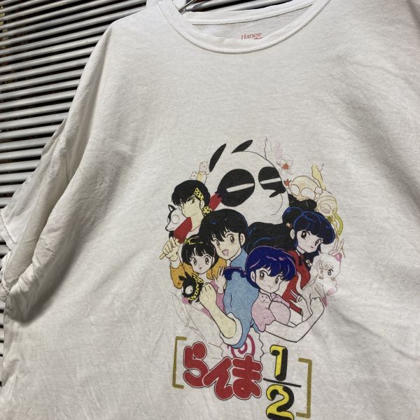 AGIU 1スタ 白 アニメ Tシャツ らんま1/2 レトロ 漫画 - 90s 00s ビンテージ アメリカ 古着 ベール 卸 仕入れ_画像1