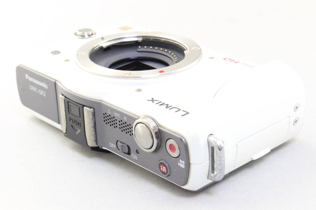 A (美品) Panasonic パナソニック LUMIX DMC-GF2 ホワイト 14-42mm レンズキット 初期不良返品無料 領収書発行可能_画像4