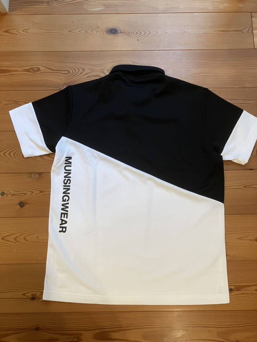  new goods Munsingwear wear polo-shirt white black white black L size 