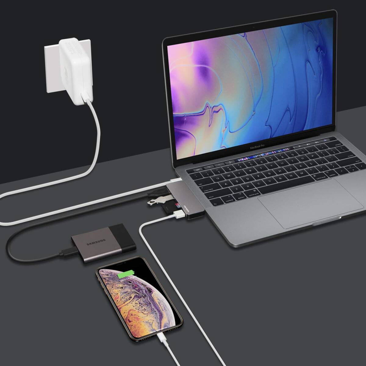 　USB Cタイプハブ 対応 Macbook＆Surface